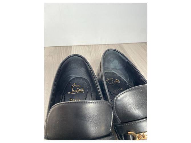 Christian Louboutin Mocassini in pelle MJ Nero - vista 4