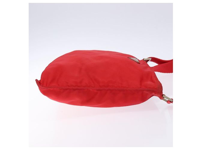 Borsa Messenger Piatta Prada Tessuto Media Rosso - vista 3