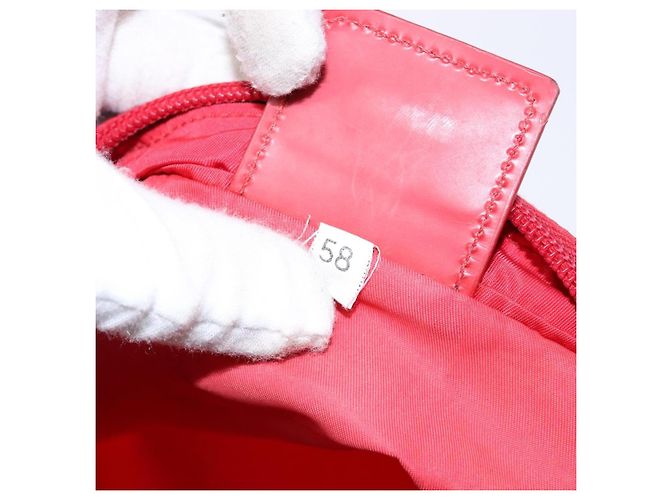 Borsa Messenger Piatta Prada Tessuto Media Rosso - vista 7