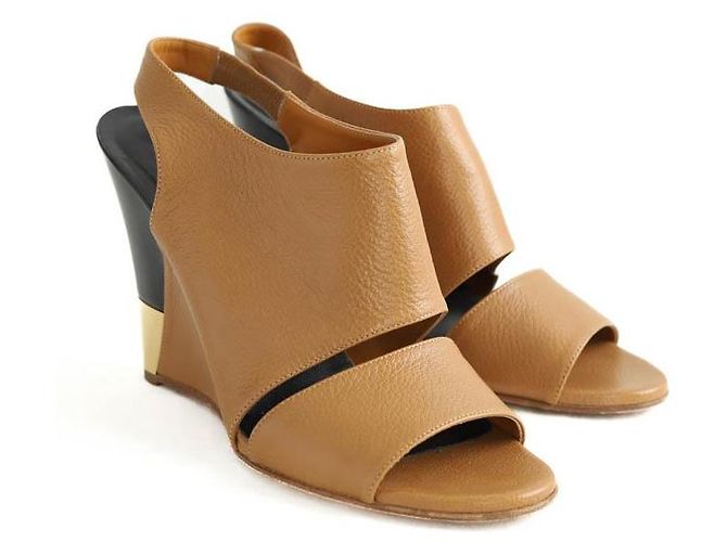 Chloé Camel Leder-Absatzschuhe Kamel - Ansicht 3