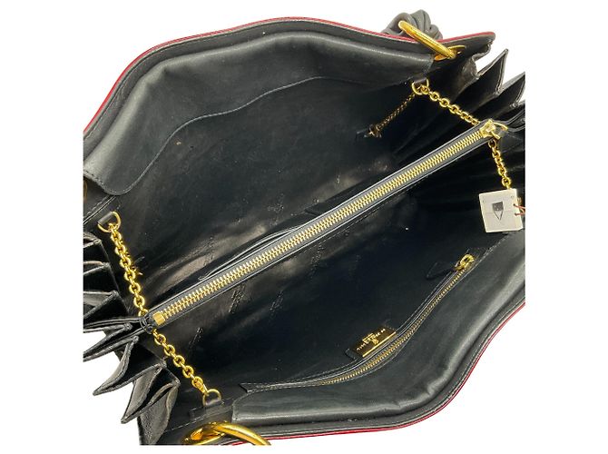 De Grisogono Vintage Rote Lackleder Präge-Tote - Ansicht 10