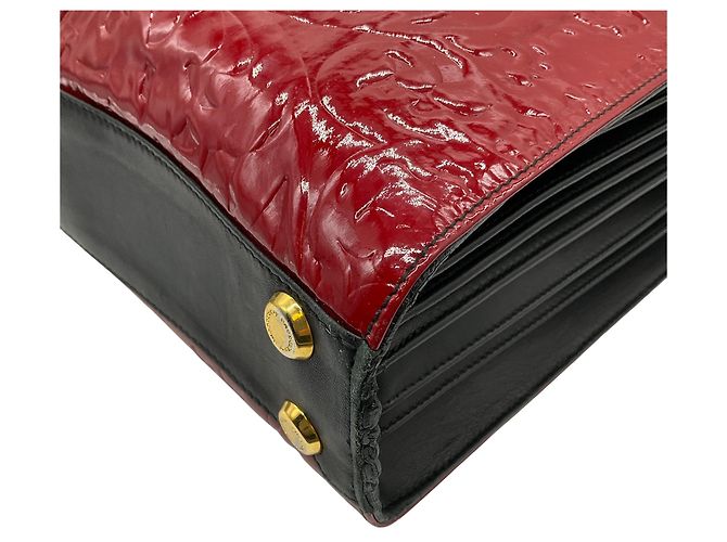 De Grisogono Vintage Rote Lackleder Präge-Tote - Ansicht 5