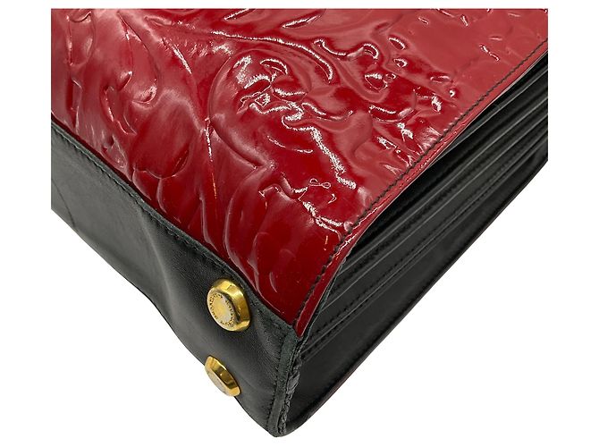 De Grisogono Vintage Rote Lackleder Präge-Tote - Ansicht 7