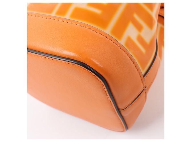 FENDI Mon Tresor Mini Bolsa de Ombro 2 em PVC e Couro Laranja 8BS010 - Ansicht 12