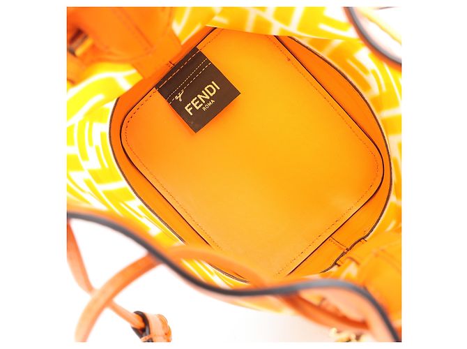 FENDI Mon Tresor Mini Bolsa de Ombro 2 em PVC e Couro Laranja 8BS010 - Ansicht 19