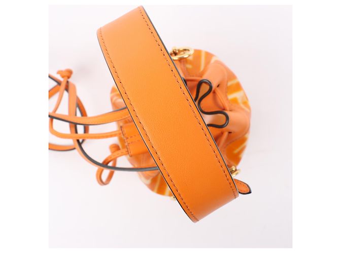FENDI Mon Tresor Mini Bolsa de Ombro 2 em PVC e Couro Laranja 8BS010 - Ansicht 7