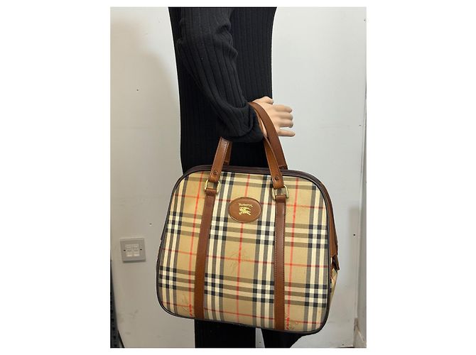 Borsa Burberrys in tela / pelle marrone 271 - vista 13