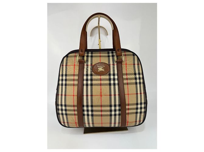 Borsa Burberrys in tela / pelle marrone 271 - vista 3