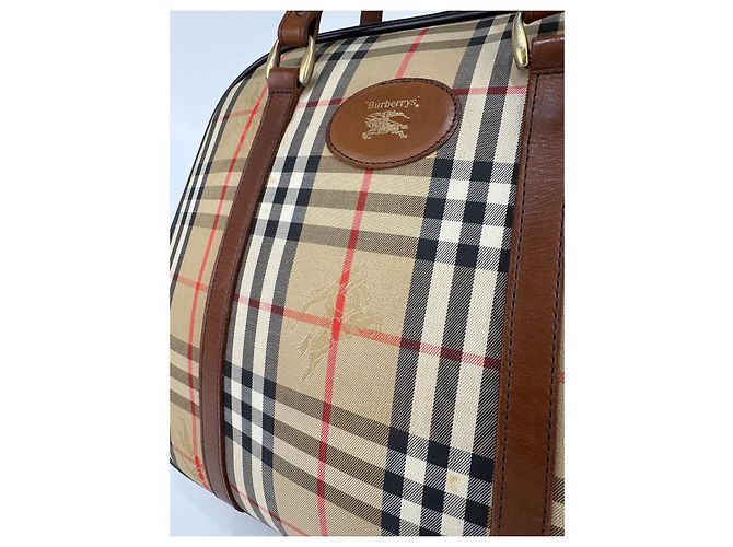 Borsa Burberrys in tela / pelle marrone 271 - vista 7