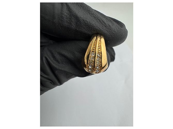 Orecchini a clip design Christian Dior D'oro - vista 11
