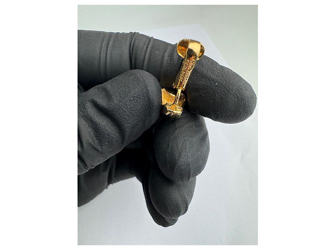 Orecchini a clip design Christian Dior D'oro - vista 12