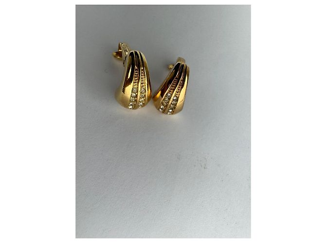 Orecchini a clip design Christian Dior D'oro - vista 3