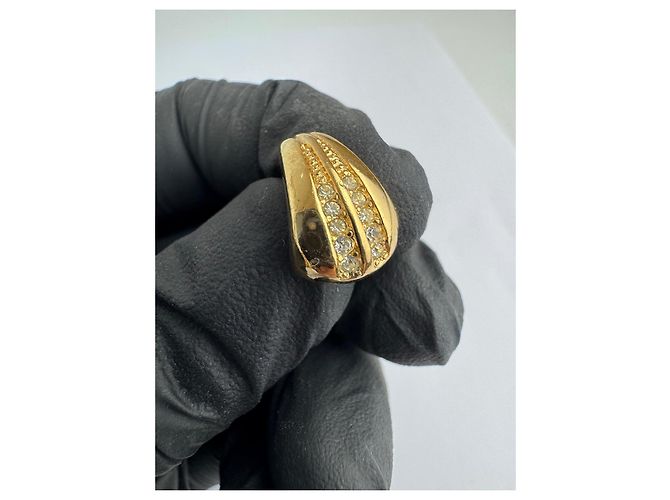 Orecchini a clip design Christian Dior D'oro - vista 5