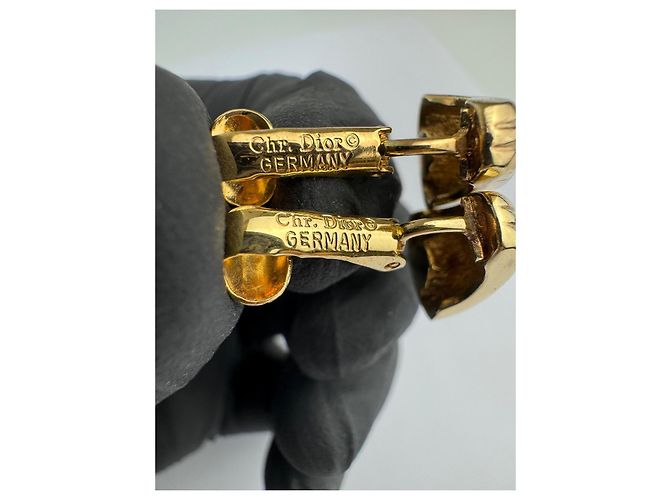 Orecchini a clip design Christian Dior D'oro - vista 9