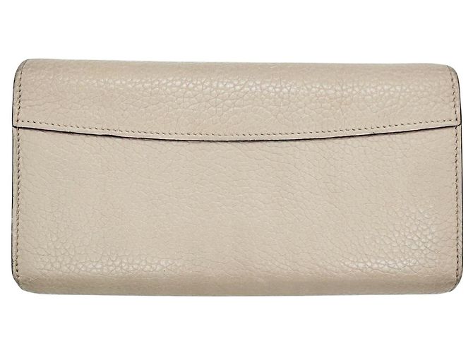 Cartera Larga Capucines Louis Vuitton Beige Gris - vista 2