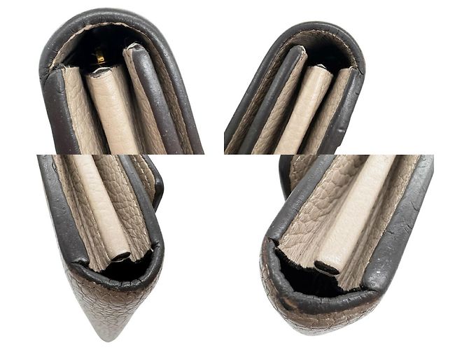 Cartera Larga Capucines Louis Vuitton Beige Gris - vista 7