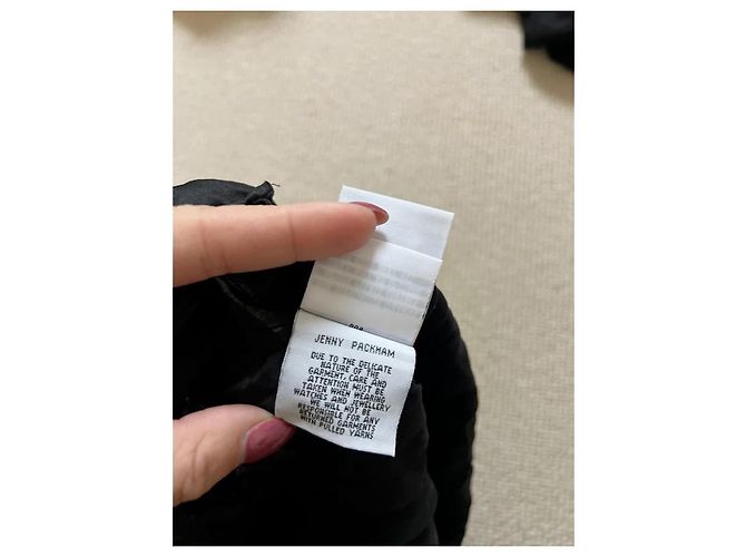 Jenny Packham Wunderschönes Seidenkleid mit Schmetterlingsmuster Schwarz Mehrfarben - Ansicht 9