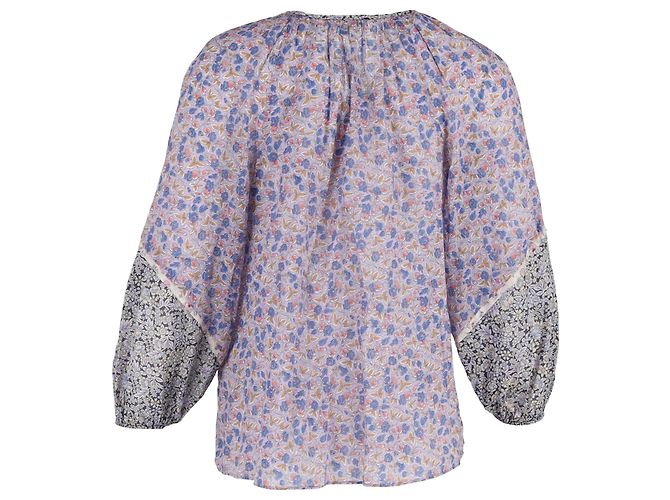 Blusa Cisso Contrast Bleus Maje in cotone biologico con stampa floreale multicolore - vista 3