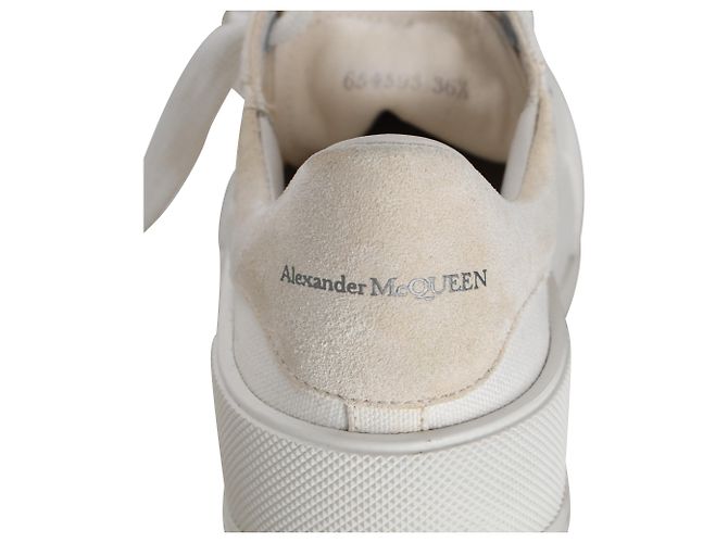 Sneakers in tela bianca Deck Skate con lacci Alexander McQueen Bianco - vista 11