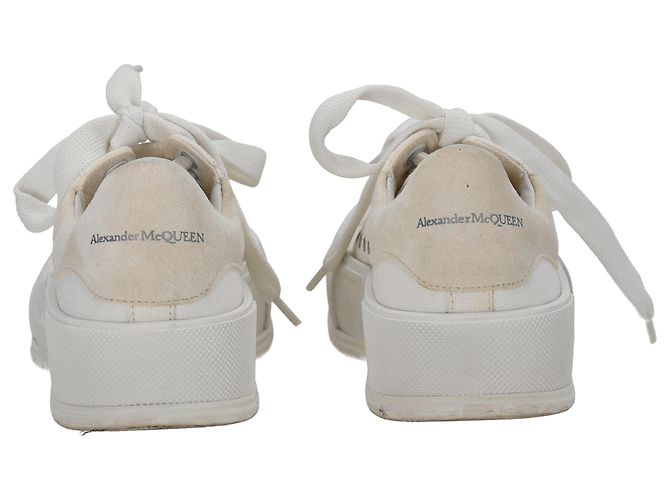 Sneakers in tela bianca Deck Skate con lacci Alexander McQueen Bianco - vista 3