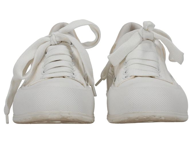 Sneakers in tela bianca Deck Skate con lacci Alexander McQueen Bianco - vista 4