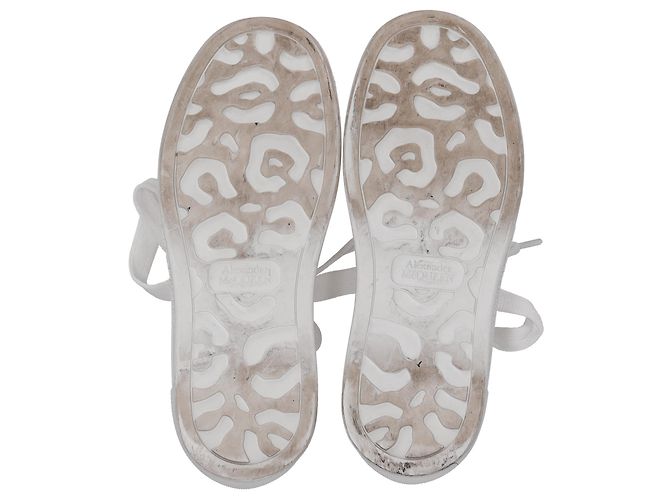 Sneakers in tela bianca Deck Skate con lacci Alexander McQueen Bianco - vista 7