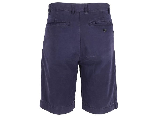 Autre Marque Bermuda in cotone blu tinto in capo con gamba dritta di Mr P. - vista 3