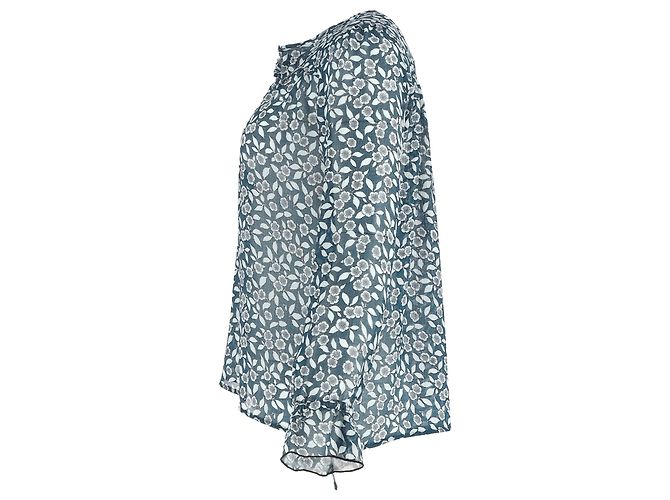 Bedruckte Bluse Beatrix aus blauer Polyester von Ba&sh Mehrfarben - Ansicht 2