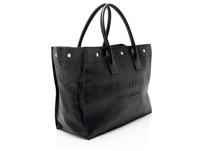 Borsa Piccola Rive Gauche in Pelle di Vitello Saint Laurent Nero - vista 2