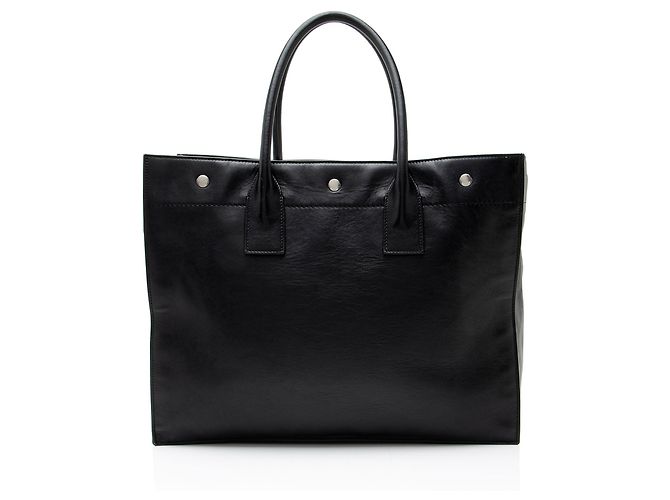 Borsa Piccola Rive Gauche in Pelle di Vitello Saint Laurent Nero - vista 3