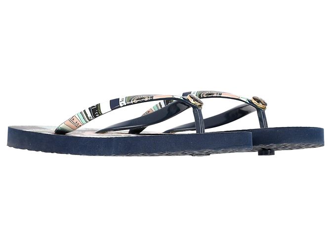 Tory Burch Printed Flip Flops in Multicolor Rubber - view 4