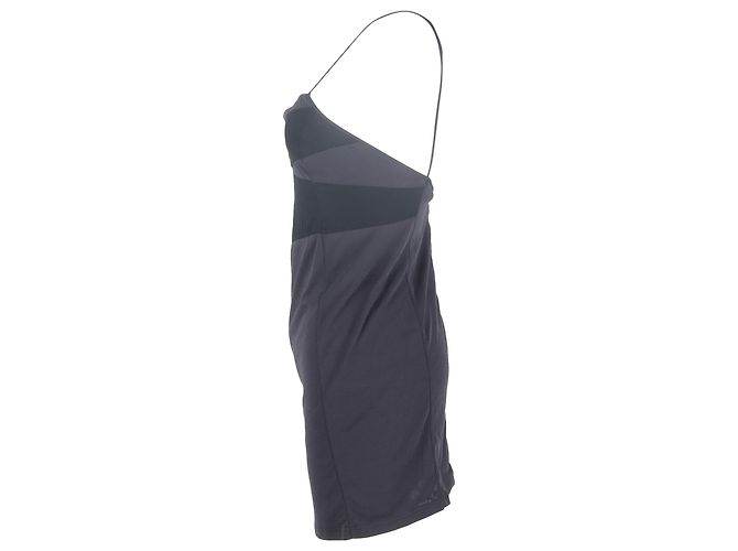 Abito Mini a Collo Quadrato Chloé in Cotone Blu Navy - vista 2