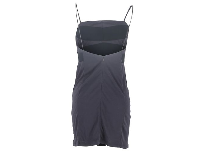 Abito Mini a Collo Quadrato Chloé in Cotone Blu Navy - vista 3