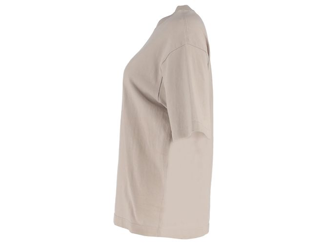 Camiseta de algodón beige con logo de Acne Studios - vista 2