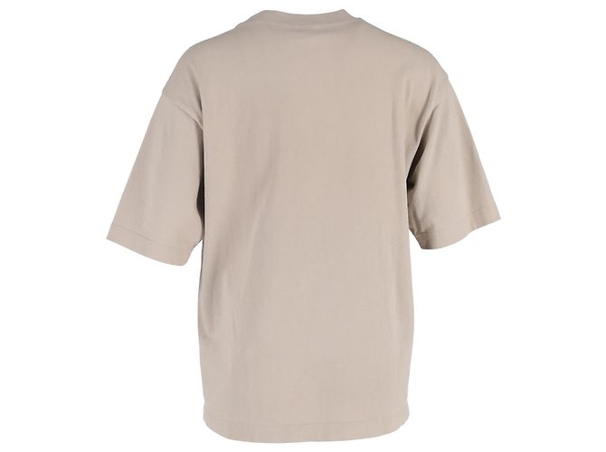 Camiseta de algodón beige con logo de Acne Studios - vista 3