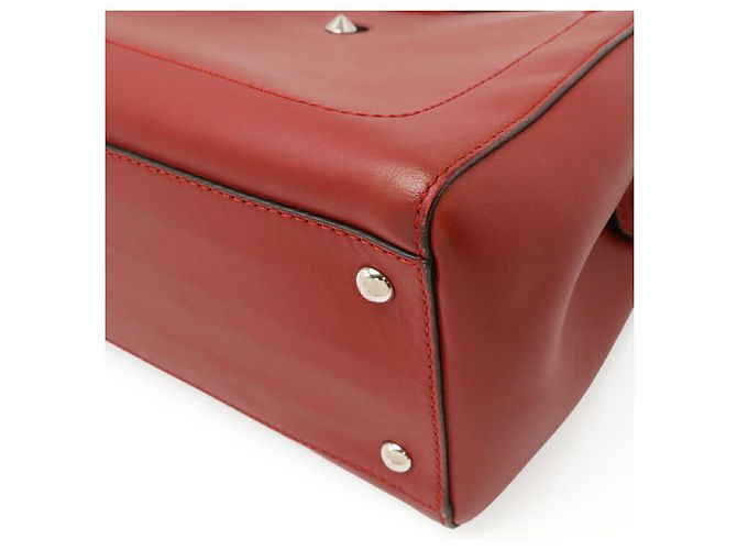 Fendi Dotcom Leder 2WAY Handtasche Rot - Ansicht 3