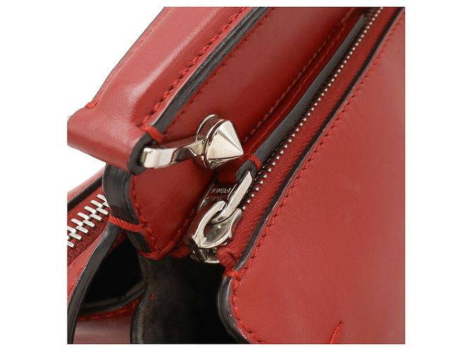 Fendi Dotcom Leder 2WAY Handtasche Rot - Ansicht 4