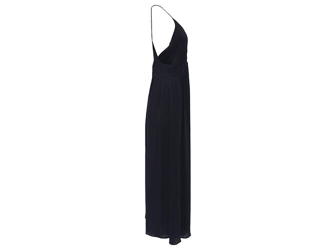 Ba&Sh Cha Cutout Maxikleid aus schwarzem Cupro - Ansicht 3