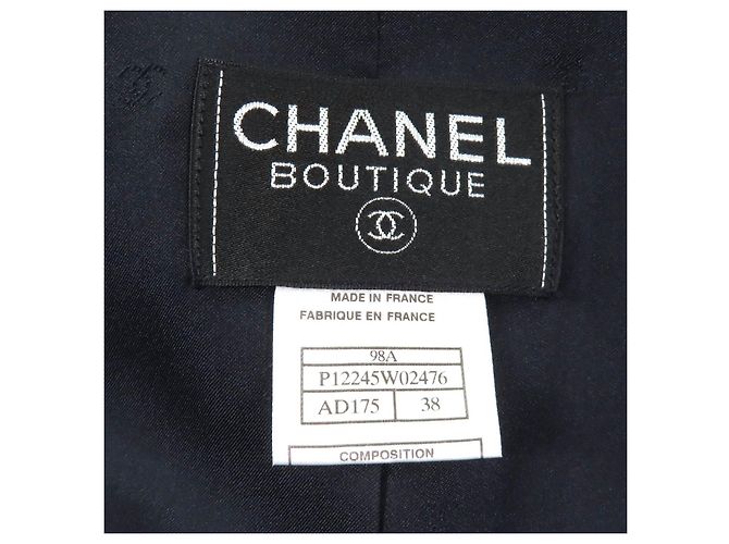 Chaqueta de cachemira COCO Mark de Chanel Azul Azul marino - vista 8
