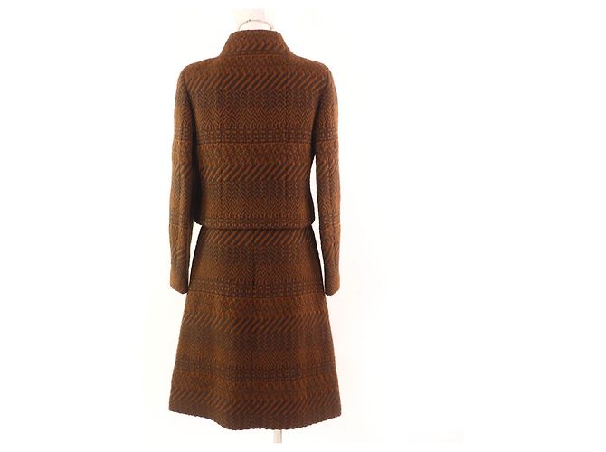 Chanel COCO Mark Tweed Two-piece Set Brown - view 2