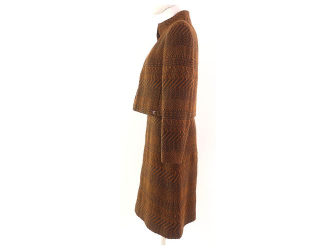 Chanel COCO Mark Tweed Two-piece Set Brown - view 3