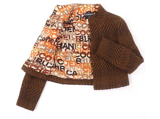Chanel COCO Mark Tweed Two-piece Set Brown - view 4