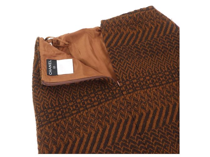 Chanel COCO Mark Tweed Two-piece Set Brown - view 7