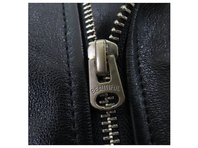 Autre Marque Lammlederjacke Beautiful People Schwarz - Ansicht 6
