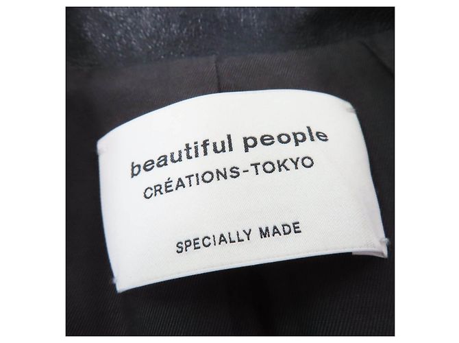 Autre Marque Lammlederjacke Beautiful People Schwarz - Ansicht 7