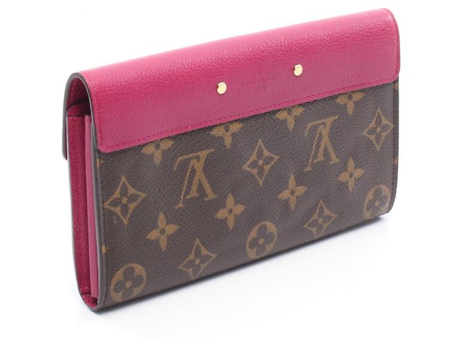 Cartera Larga Pallas Monogram de Louis Vuitton Castaño Rosa - vista 2