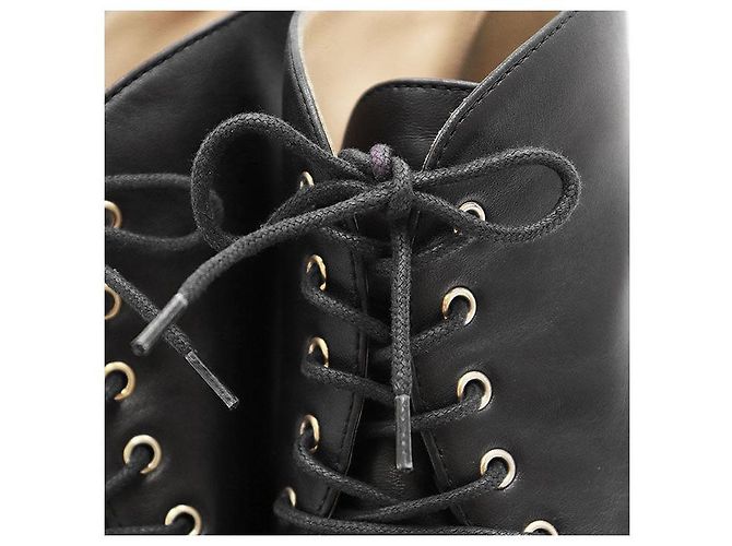 Chanel Leder Stiefel mit hohen Absätzen Schwarz - Ansicht 2