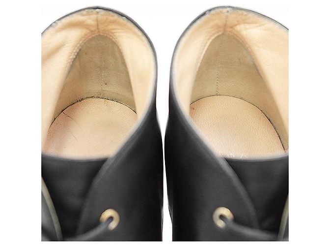 Chanel Leder Stiefel mit hohen Absätzen Schwarz - Ansicht 6