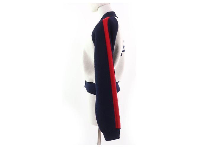 Christian Dior JA DIOR PARIS Cropped Bomber Jacket Blue - view 2