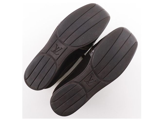Niedrig geschnittene Sneakers aus Monogramm-Canvas und lackiertem Leder von Louis Vuitton Braun - Ansicht 5